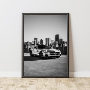 Mercedes AMG Gt Poster, Mercedes Poster, Mercedes Print, Mercedes Wall Art, Sports Car Poster, Sports Car Print, Sports Car Wall Art