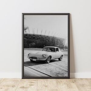 Jaguar E-Type Poster, Jaguar E-Type Print, Vintage Jaguar Wall Art, Vintage Car Poster, Old Jaguar Poster, Classic Car Wall Art