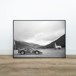 Póster de Ferrari F40, póster de Ferrari vintage, impresión de Ferrari vintage, arte de pared de Ferrari vintage, póster de coche clásico, póster de coche vintage