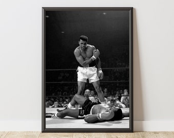 Muhammad Ali Poster, Muhammad Ali Print, Muhammad Ali Wall Art, Vintage Sport Poster, Vintage Boxing Poster, Vintage Boxing Wall Art