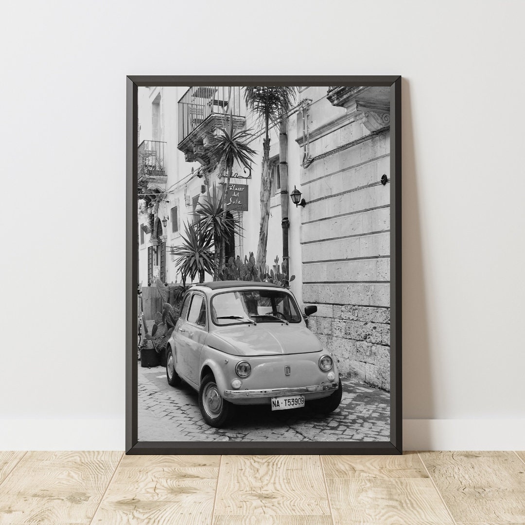 Vintage Fiat 500 Poster, Vintage Fiat 500 Print, Vintage Fiat 500