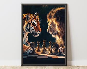 Plakat szachowy, wydruk szachowy, sztuka ścienna z szachami, wydruk motywacyjny, sztuka ścienna motywacyjna, inspirująca sztuka ścienna, wystrój biura, wydruk przedsiębiorcy