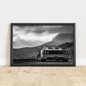 Ferrari F40 Poster, Vintage Ferrari Print, Vintage Ferrari Wall Art, Ferrari Poster, Vintage Car Poster, Vintage Ferrari Poster