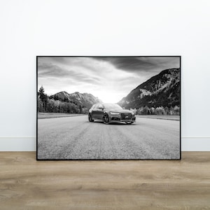 Póster de Audi RS6, póster de Audi, impresión de Audi, arte mural de Audi, póster de coche icónico, póster de coche deportivo, arte mural de deportes de motor, arte mural de coche deportivo