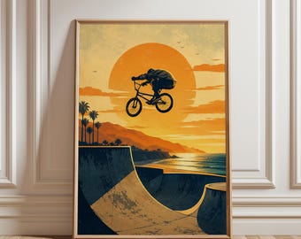 BMX Poster, BMX Print, BMX Wall Art, Bike Poster, Bike Print, Bike Wall Art, Bicycle Poster, Sports Wall Art, Sports Poster, Gift Bmx Fan