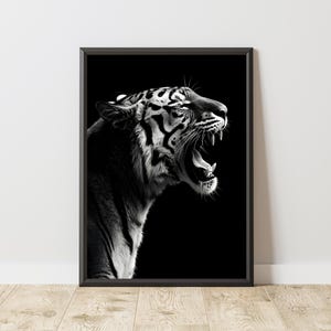 Tiger Poster, Tiger Wall Art, Tiger Print, Motivational Poster, Motivational Print, Motivation Wall Art, Inspirational Print, Office Decor