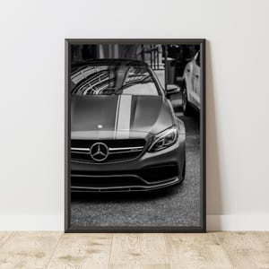Mercedes C63 AMG Poster, Mercedes Poster, Mercedes Print, Mercedes Wall Art, Sports Car Poster, Sports Car Print, Car Wall Art