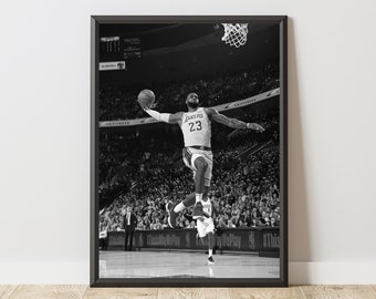 Affiche de basket-ball, impression de basket-ball, art mural basket-ball, art mural NBA, affiche NBA, impression NBA, affiche de sport, art mural sport