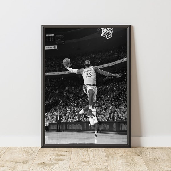 Affiche de basket-ball, impression de basket-ball, art mural basket-ball, art mural NBA, affiche NBA, impression NBA, affiche de sport, art mural sport