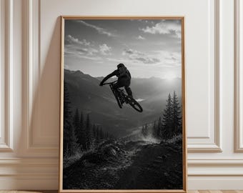 Mountain Bike Poster, Mountain Bike Print, Mountain Bike Wall Art, Bicycle Poster, Sports Wall Art, Sports Poster, Gift Mountain Bike Fan