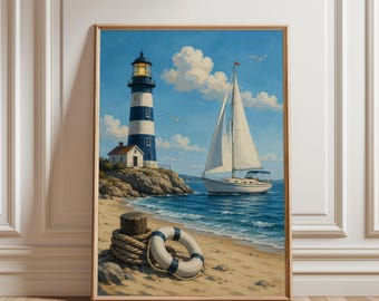 Sailboat Poster, Sailboat Print, Sailboat Wall Art, Nautical Poster, Nautical Wall Art