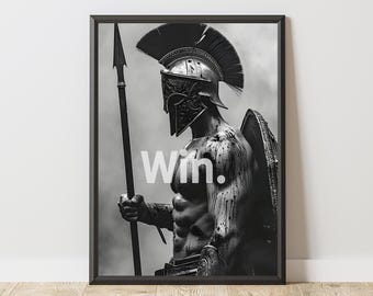 Sparta Poster, Spartan Print, Spartan Wandkunst, Motivations Poster, Motivation Wandkunst, Home Gym Decor, Bürodekor, Entrepreneur Mind