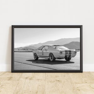 Vintage Ford Mustang Shelby Poster, Vintage Ford Mustang Print, Ford Mustang Wall Art, Muscle Car Poster, Classic Car Poster