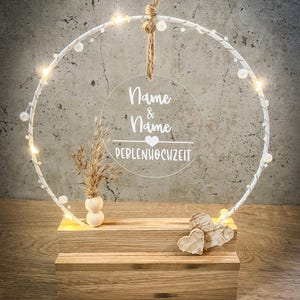 Personalisiertes Geschenk zur Perlenhochzeit, 30. Hochzeitstag, Perlenhochzeit Geschenk, Tischbogen, besonderes Geschenk 30 Jahre