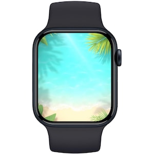 Apple Watch Wallpaper Summer - Beach, Summer Watch Face, Sunny Season Smartwatch Background, Sunshine Watch Screensaver, Summer Aesthetic