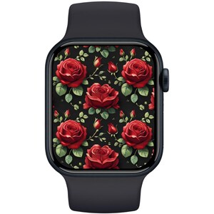 Fondo de pantalla floral para Apple Watch, esfera de reloj bohemia, fondo de pantalla de reloj veraniego, fondo de reloj botánico, reloj con flores neutras, estética veraniega