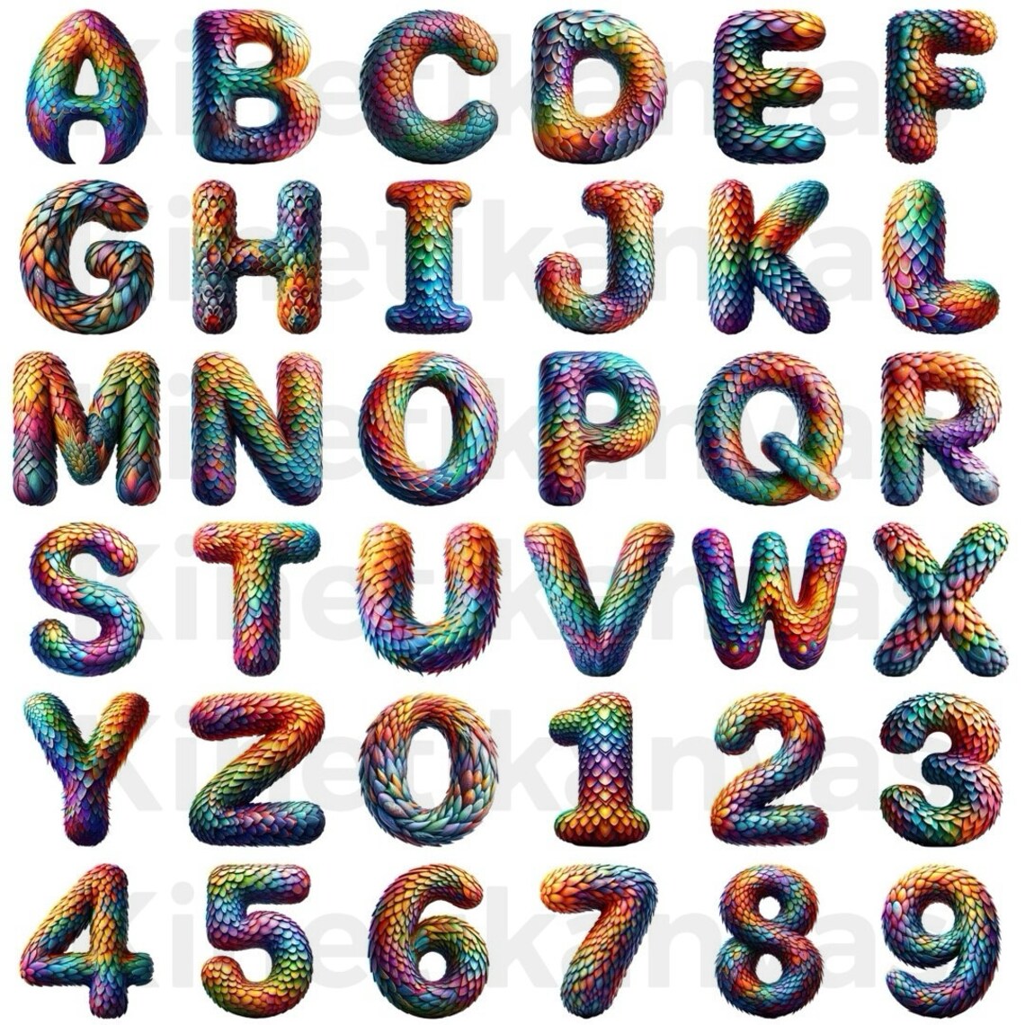 Dragon Egg Textured Alphabets and Numbers Clipart, Fantasy Clip, Font ...