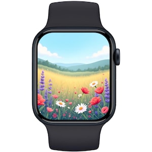 Sfondo estivo per Apple Watch, quadrante stagionale luminoso, sfondo per smartwatch con stagione soleggiata, screensaver Sunshine Watch, estetica estiva