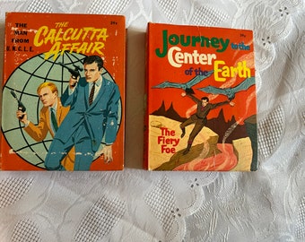 Vtg TWO - Big Little Books - Journey to the Center of the Earth and The Man From U.N.C.L.E. Calcutta Affair