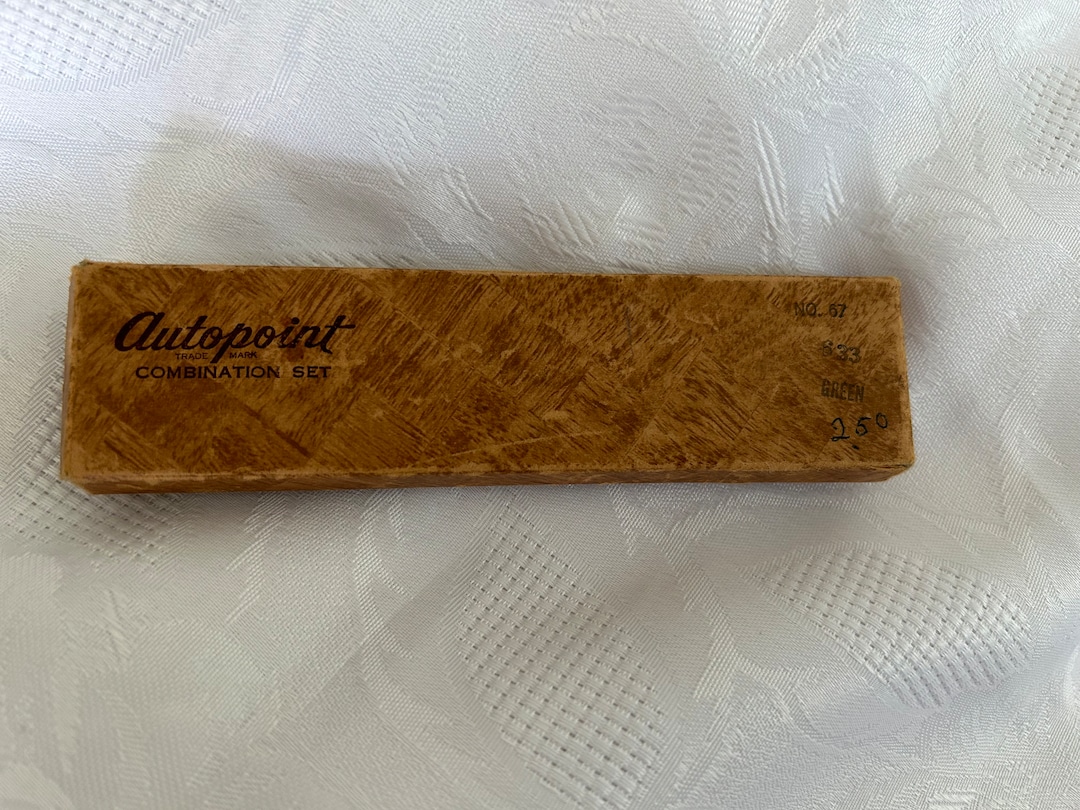 Antique Autopoint Combination Pen/mechanical Pencil Set Green Etsy