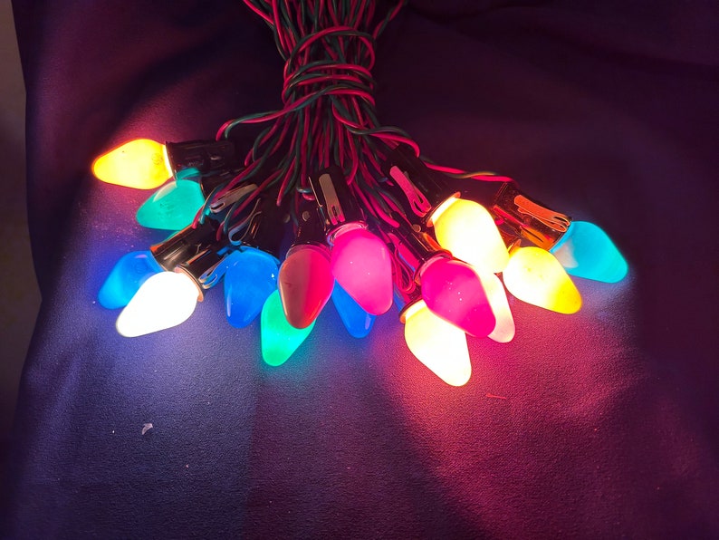 Vintage Christmas Light Bulb Strings Noma Lot of THREE Strings in Boxes