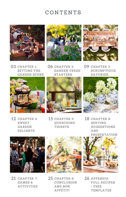 Ultimate Guide How to Throw a Garden Party Ebook With Free Etsy