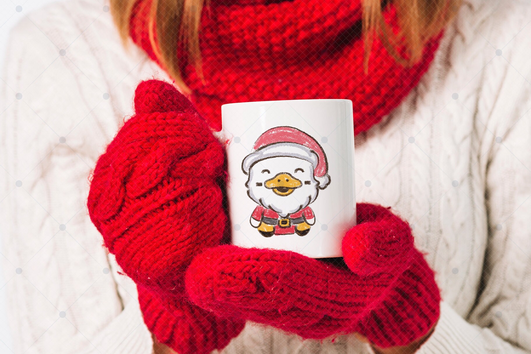 Santa Farmhouse Clip Art, Christmas Animal Farmhouse Clipart, Farmhouse