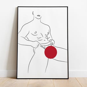 Man Art, Gay Art, Gay Print Poster, Man Art Print, Man Line Art Print, Male Body Line Art, Gay Wall Art, Bedroom Printable Wall Art