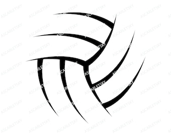 Volleyball Outline (svg, png, eps, pdf, dxf) (Digital Download)