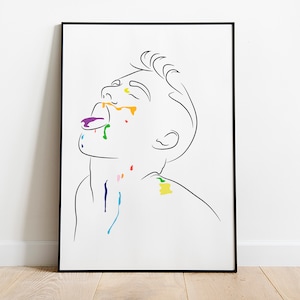 Bedroom Art For LGBT, Man Art, Man Art Print, Man Line Art Print, Male Body Line Art, Gay Wall Art, Gay Art, Gay Print Poster, LGBT Wall Art