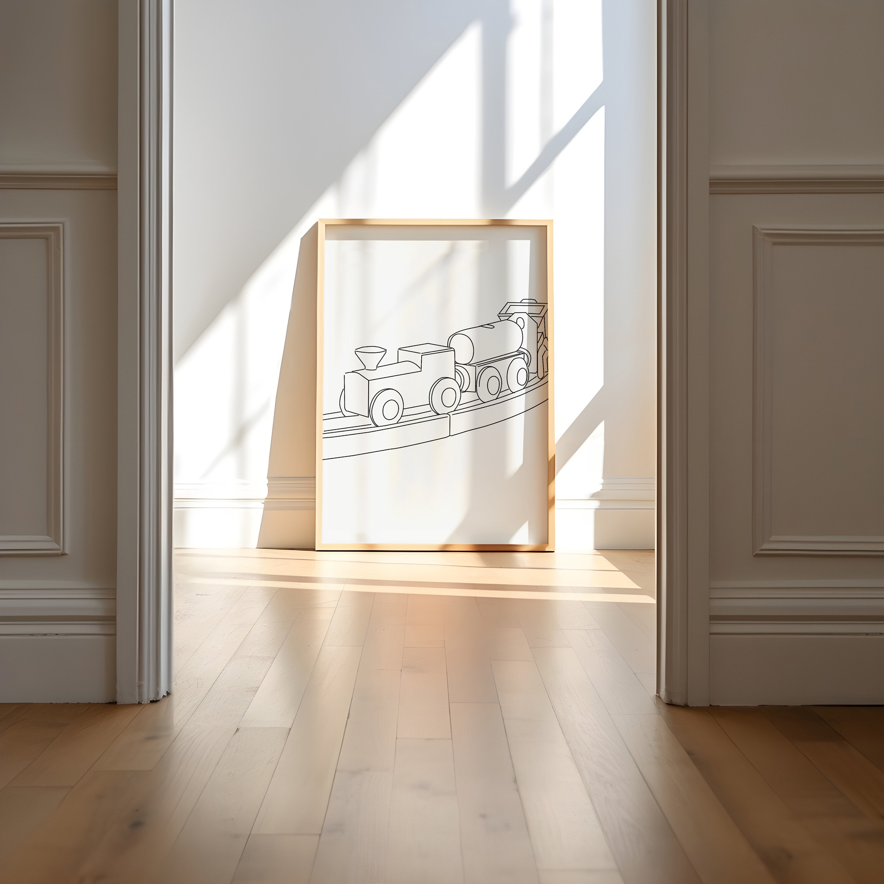 Toy Car Line Wall Art, Toy Car Line Art Print, Toy Car Wall Art, Simple