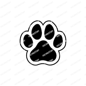 Dog Paw SVG, Dog Paw Silhouette, Dog Paw Transparent, Dog Paw Vector, Digital file download, dxf, png, eps, pdf, svg