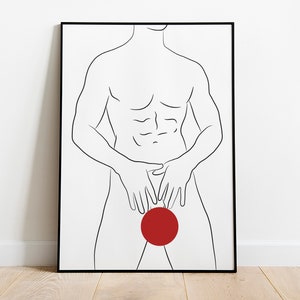 Man Art, Gay Art, Gay Print Poster, Man Art Print, Man Line Art Print, Male Body Line Art, Gay Wall Art, Bedroom Printable Wall Art