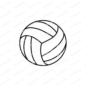 Volleyball SVG, Volleyball Outline, Silhouette Volleyball Outline, Cricut, Instant Digital Download, dxf, png, eps, pdf, svg