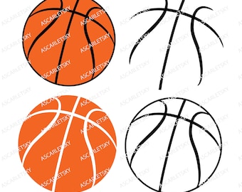 バスケットボールのSVG、PNGクリップアート（デジタルダウンロード）