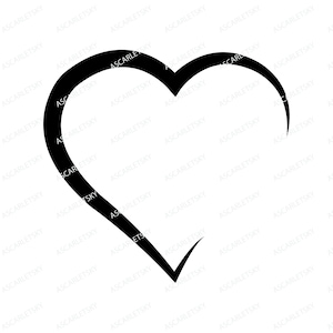 Heart Shape SVG, Name Frame svg, Open Heart Svg, Cut Files, Cricut, dxf, png, eps, pdf, svg