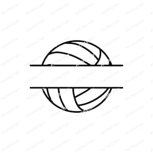 Volleyball SVG, Volleyball Outline, Silhouette Volleyball Outline, Cricut, Instant Digital Download, dxf, png, eps, pdf, svg