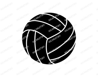 Volleybal SVG, volleybal overzicht, silhouet volleybal overzicht, Cricut, instant digitale download, dxf, png, eps, pdf, svg