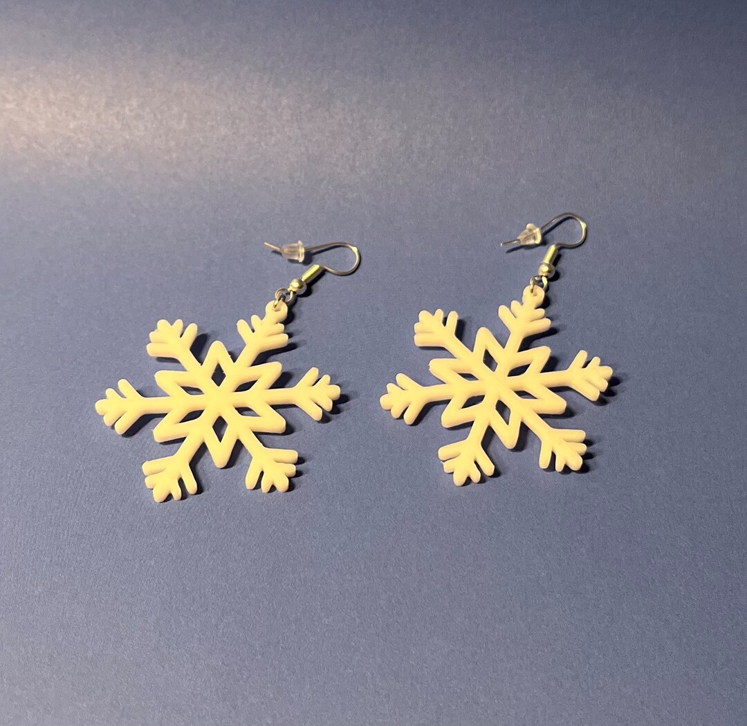 Snowflake Earrings for the Winter Look Etsy