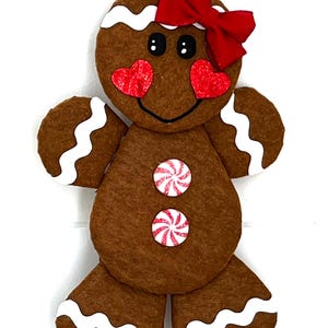 Gingerbread Girl, Gingerbread, Christmas Decor, Christmas Wreath Embellishment