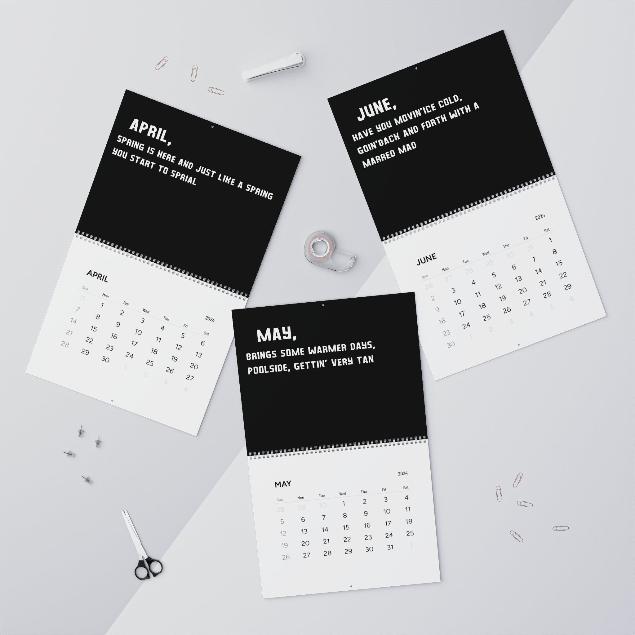 Wall Calendars (2024) Drake albums slime you out calendar 2024 merch