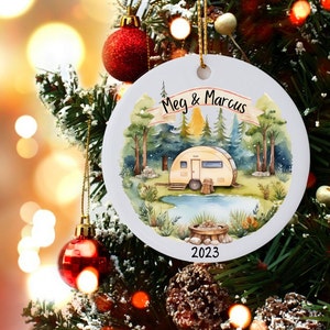 RV Christmas Ornaments / Personalized Rv ornament / Fulltime Rv / Family Christmas Camping Trip / RV Gifts / Christmas Tree Decor