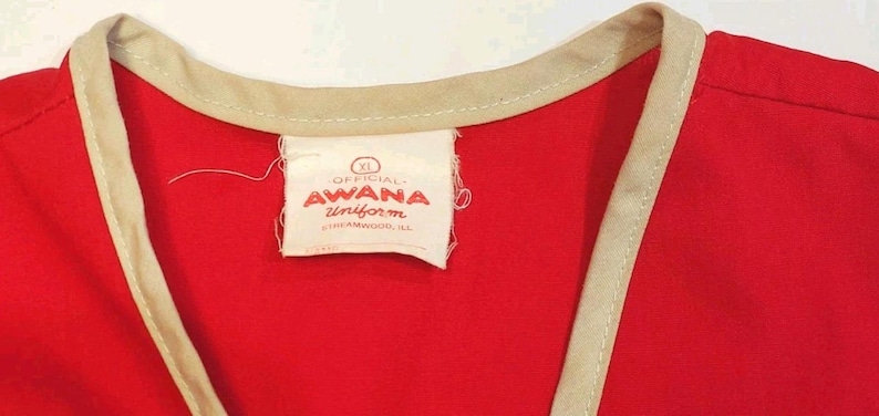 Vintage AWANA Sparks Vest Uniform Patches Hiker Made in USA Red XL - Etsy