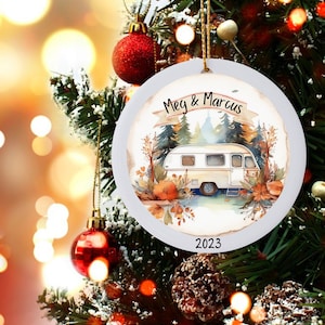 RV Christmas Ornaments / Personalized Rv ornament / Fulltime Rv / Family Christmas Camping Trip / RV Gifts / Christmas Tree Decor