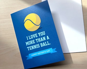Dog Dad Father's Day Card: Tennis Ball Design