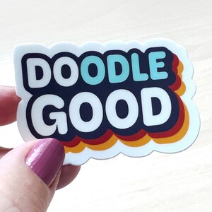 Doodle Good/Do Good, Adesivi per cani, Adesivi Doodle, Adesivo per laptop, Adesivi per bottiglia d'acqua, Regali per proprietari di cani, Goldendoodle