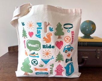 Dog Life Canvas Tote Bag: Dog Park Essentials