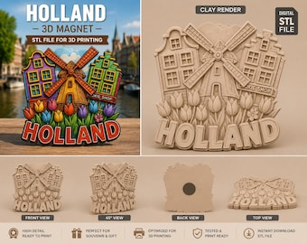 Custom 3D Magnet Design, City 3D Magnet