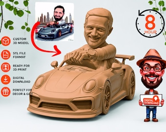 Custom 3D Model Caricature Portrait, Funny 3d Cartoon Gift (Digital Download)