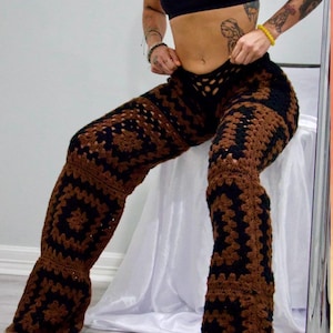 Customized Granny Square Crochet Pants, made to order.